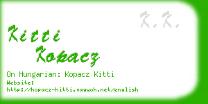 kitti kopacz business card